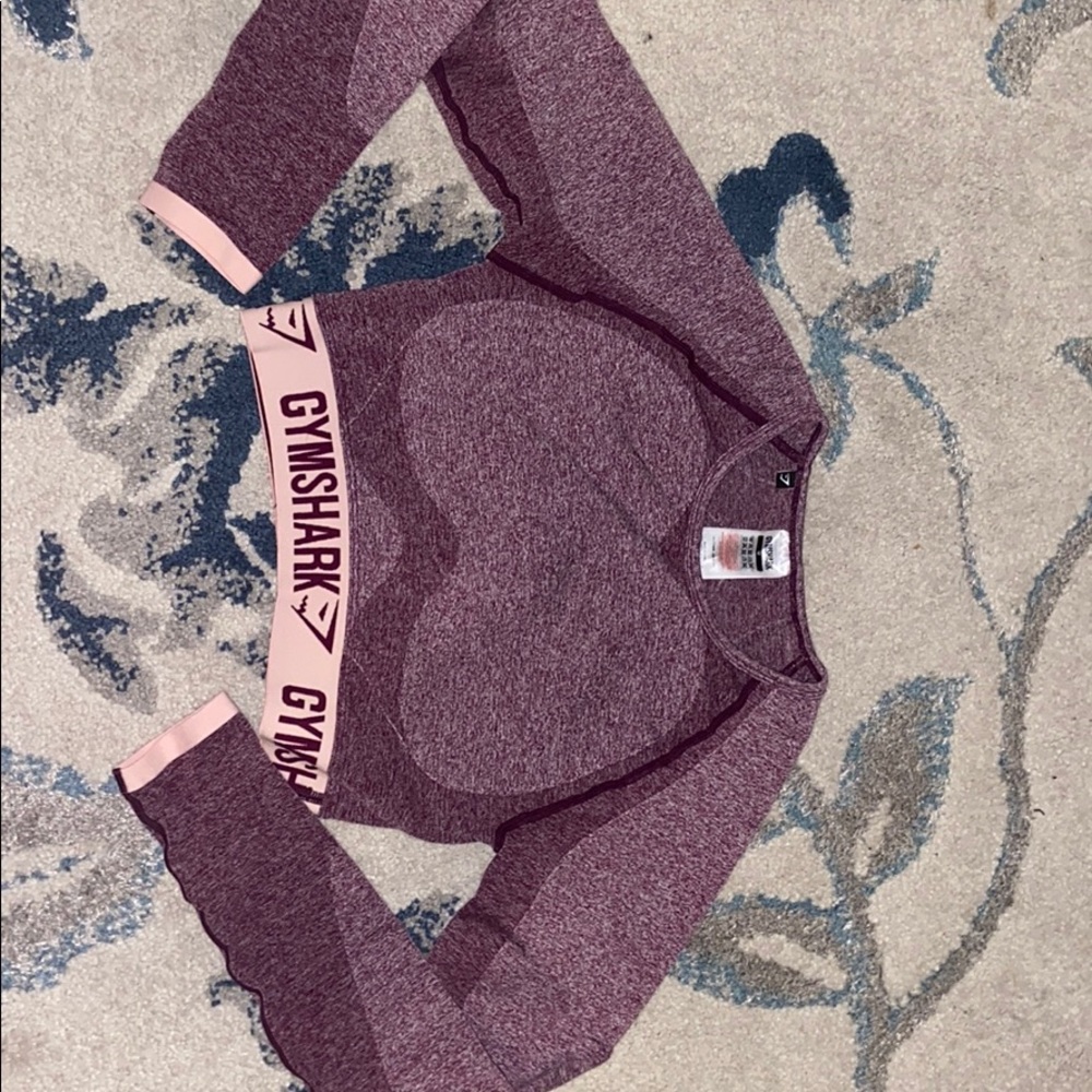 Gymshark flex sports long sleeve crop top M